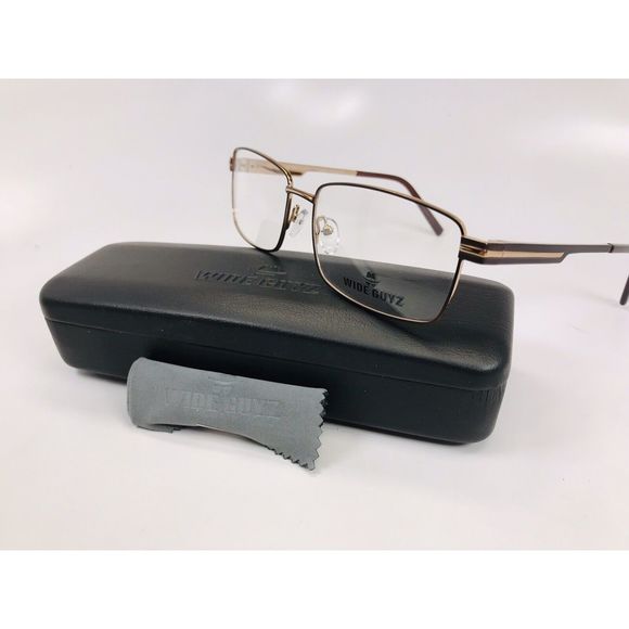 New Wide Guyz Brown LUCKY Eyeglasses 60mm for The Stylish Large Man - Picture 1 of 11
